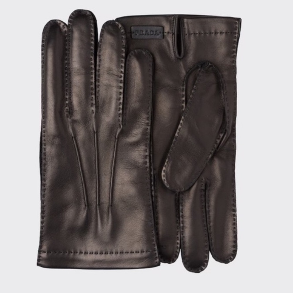 NWT Prada Men’s Leather and cashmere gloves - size 9